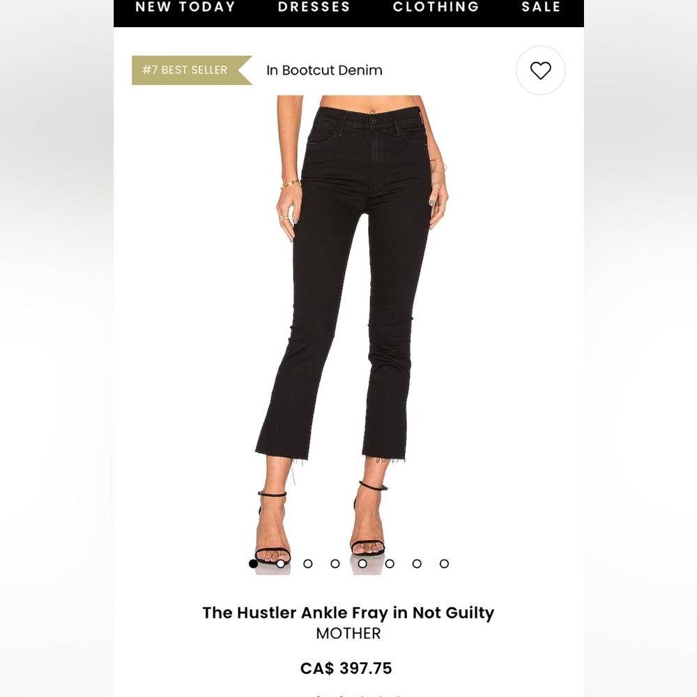 MOTHER HUSTLER ANKLE FRAY JEANS - size 28
